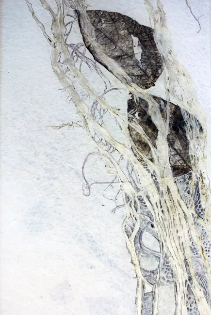 Viviane Fontaine, prendre racine, papier japon