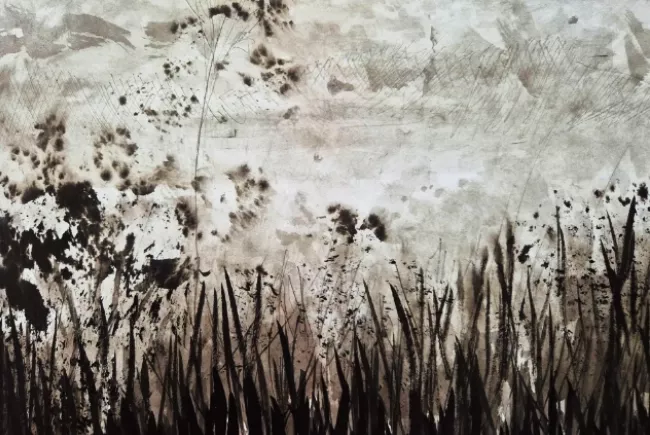 Paul Estier, dessin encre et crayon, 30x20