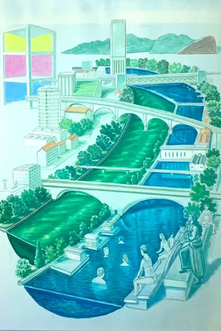 Philippe Fretz, Painting Big Stories, Letten, 2026, huile sur toile, 120 x 100